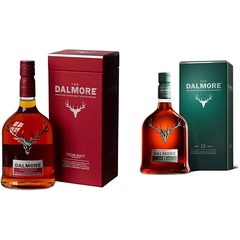 The Dalmore Cigar Malt Reserve Whisky, 70 cl & Dalmore 15 Year Old Single Malt Whisky, 0.7L