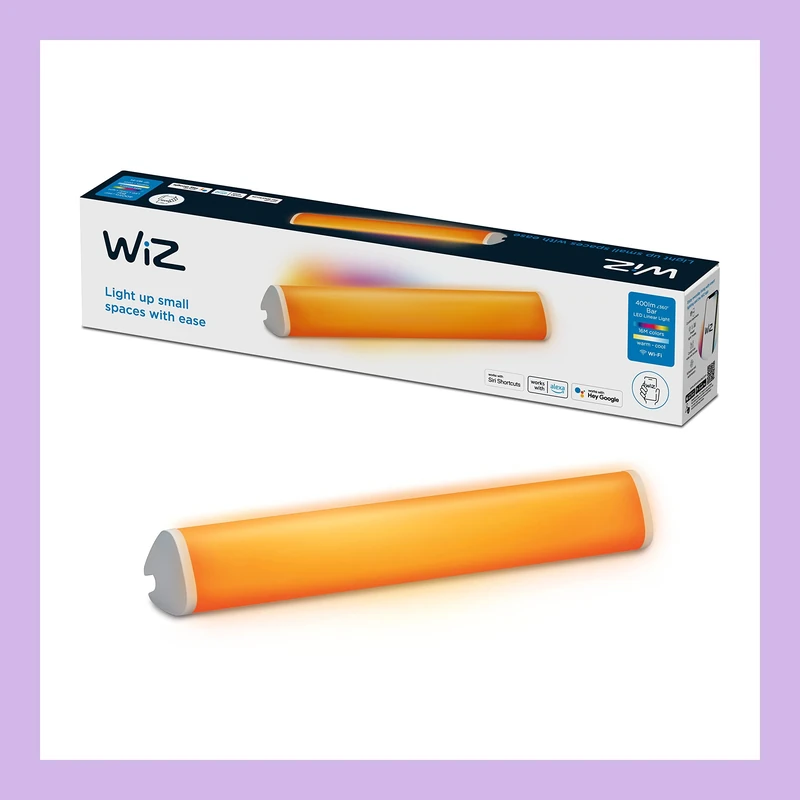 WiZ Linear Colour Light Bar [Single Pack - UK Plug] WiFi Smart Connected Lighting. App Control for Indoor Livingroom, Bedroom, Dining.