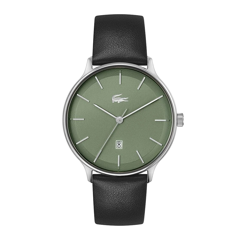 Lacoste Analogue Quartz Watch for Men Club Collection with Green Leather Strap - 2011225