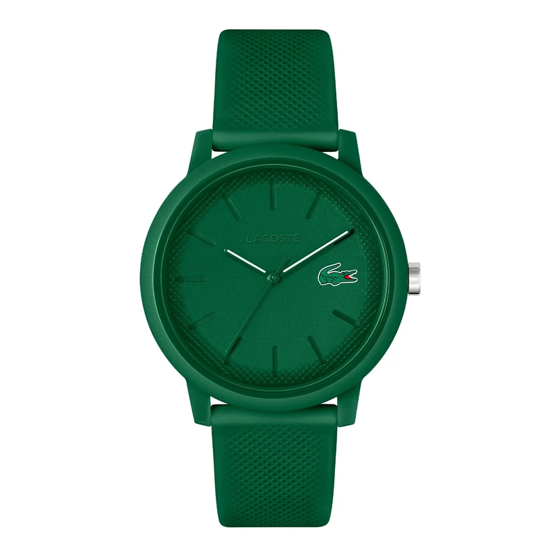 Lacoste Analogue Quartz Watch for Men LACOSTE.12.12 Collection with Green Silicone Bracelet - 2011170