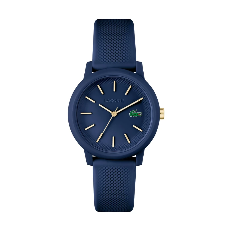 Lacoste Analogue Quartz Watch for Women LACOSTE.12.12 Collection with Navy Blue Silicone Bracelet - 2001271