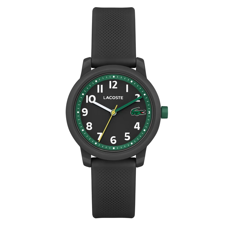 Lacoste Analogue Quartz Watch for Kids LACOSTE.12.12 Kids Collection with Black Silicone Bracelet - 2030042