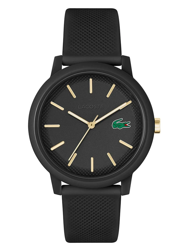 Lacoste Analogue Quartz Watch for Men LACOSTE.12.12 Collection with Black Silicone Bracelet - 2011233