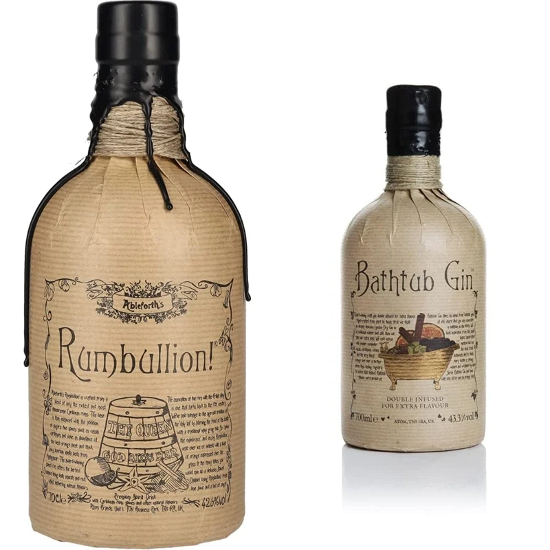 Ableforth'S Rumbullion, 70cl & 70 cl | 43.3% ABV| Multiple Award-Winning Craft Gin| Double Infused For Extra Flavour| Hand Crafted Bottle | Works Perfectly In a Gin And Tonic Or On Its Own