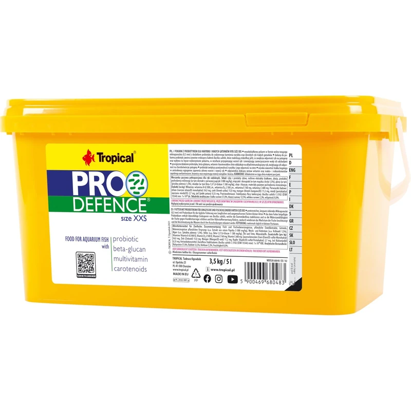 PRO DEFENCE SIZE XXS (GRANULES) 5L / 3,5kg - probiotic food for fry & small fish with beta-glucan & multivitamins