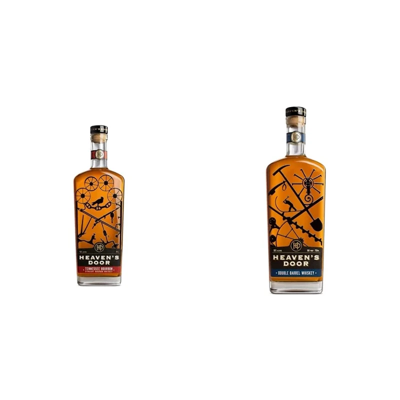 Heavens Door Tennessee Straight Bourbon, Developed in Partnership with Bob Dylan, 42 Percent 70 cl & Double Barrel, Developed in Partnership with Bob Dylan, 50 Percent 70 cl