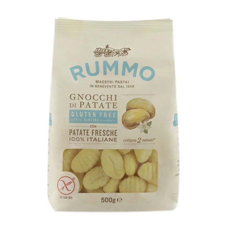 Rummo Gnocchi, Gluten Free Pasta No.117 - Authentic Italian Potato Pillows, Delicately Crafted for a Divine Texture, 500 g (Pack of 1)