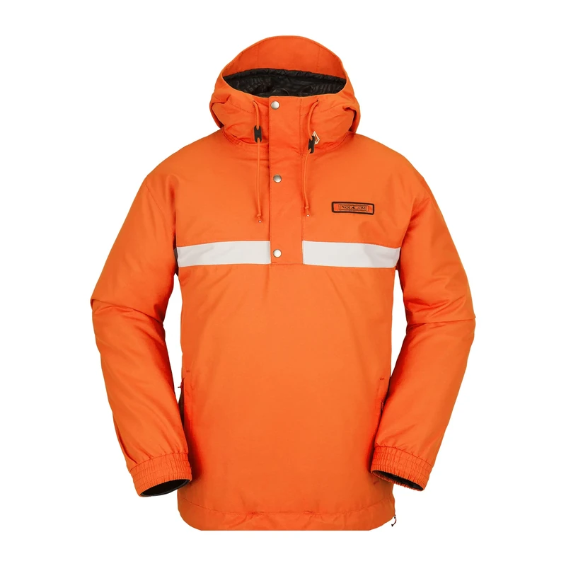 Volcom Men's Longo Pullover Jacket, Orange Shock, S