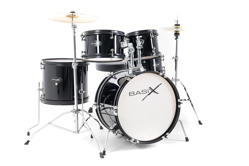 GEWA Drum set Basix Junior black, Complete drum set for children