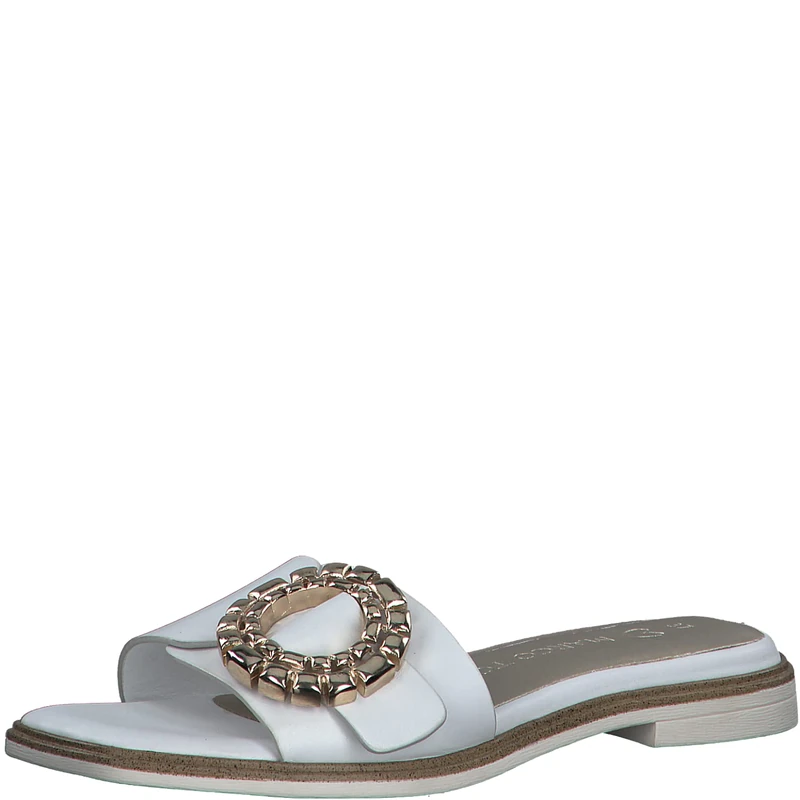 Marco Tozzi Women's 2-2-27153-20 Leather Mules, White, 6 UK