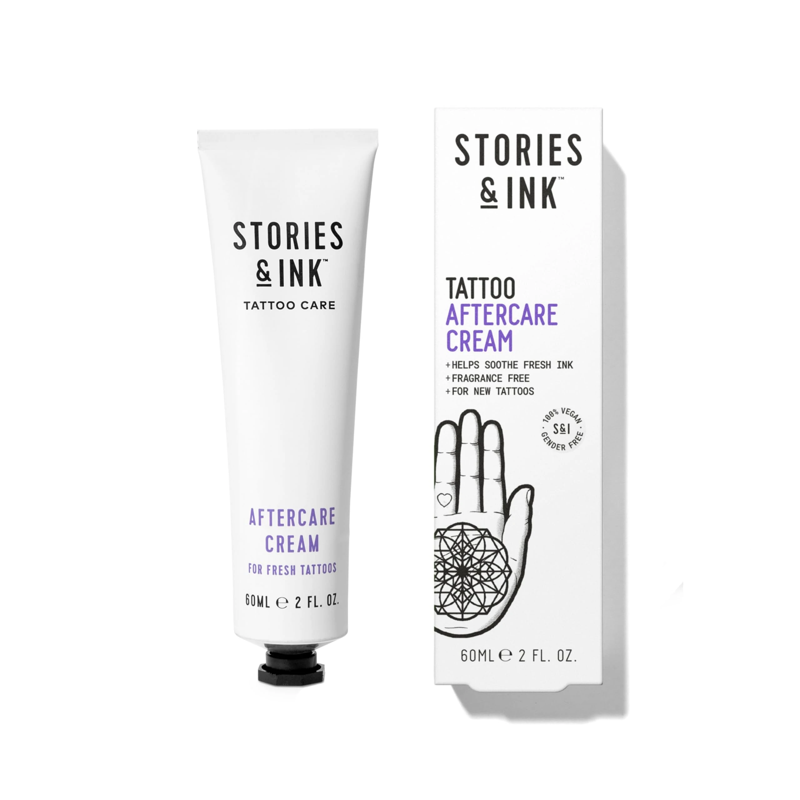 Stories & Ink | TATTOO AFTERCARE CREAM - Natural Healing for Fresh Tattoos, Reduce Itching & Inflammation, Soothes & Repairs Fresh Ink