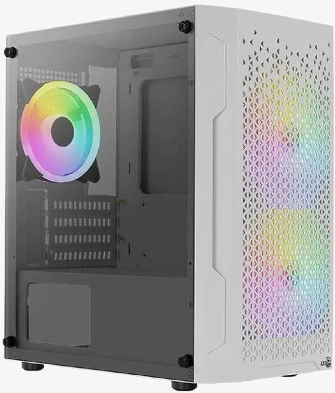 Aercool Trinity Mini-Tower V2, Tempered Glass - white