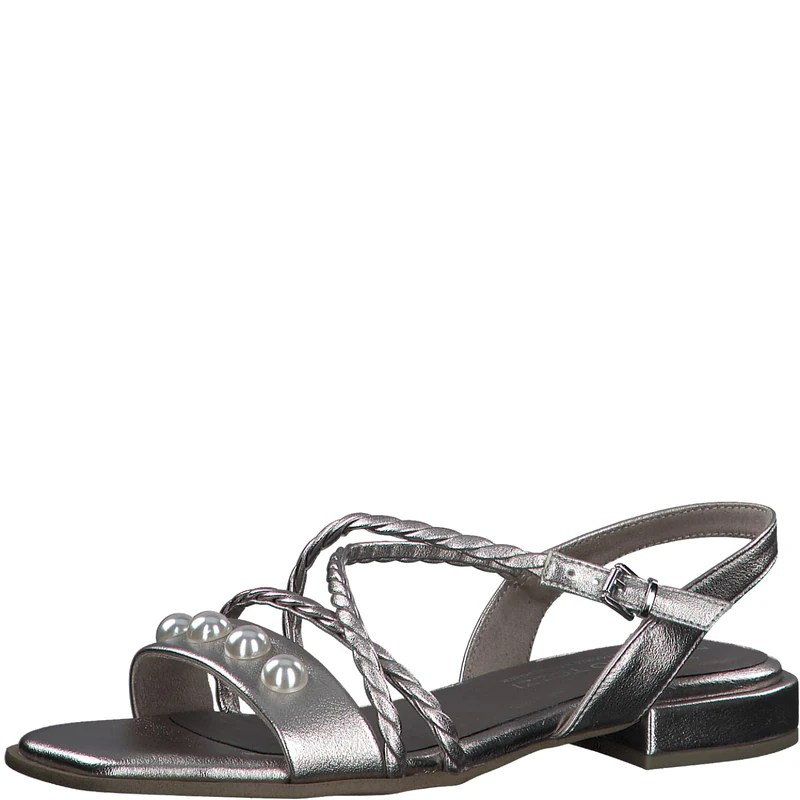 MARCO TOZZI Women's 2-2-88104-20 Sandals, platinum, 5.5 UK