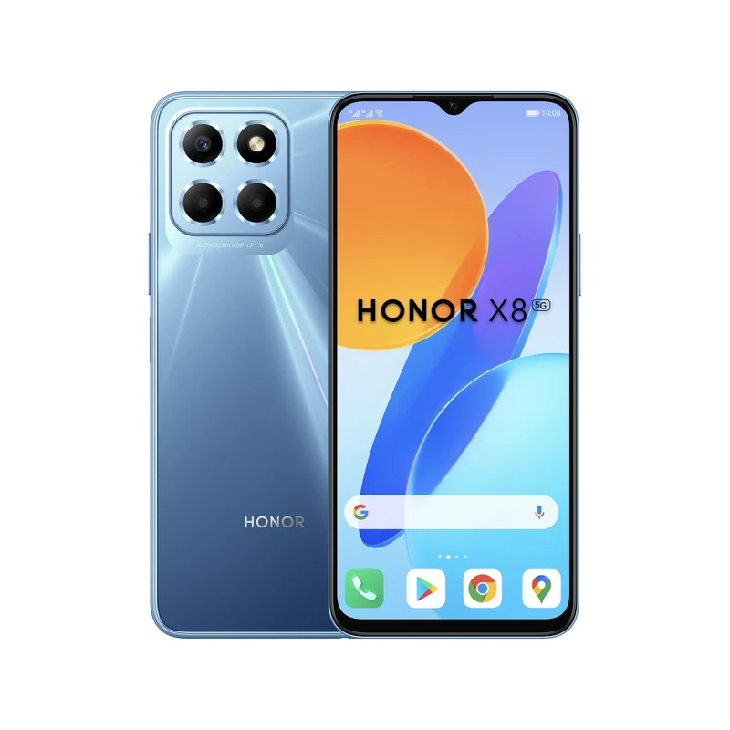 HONOR X8 5G Smartphone, 6.5 Inch SIM-Free Unlocked Android Mobile Phone with 64MP Quad Camera, 90Hz, Snapdragon 680, Dual Sim, NFC, 6+128GB（2 Year Warranty
