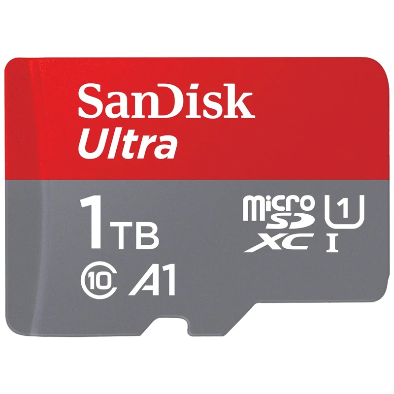 SanDisk 1TB Ultra micro SD card + SD adapter (For Android Smartphones and Tablets, Memory card up to 150 MB/s, with A1 App Performance, UHS-I, Class 10, U1)