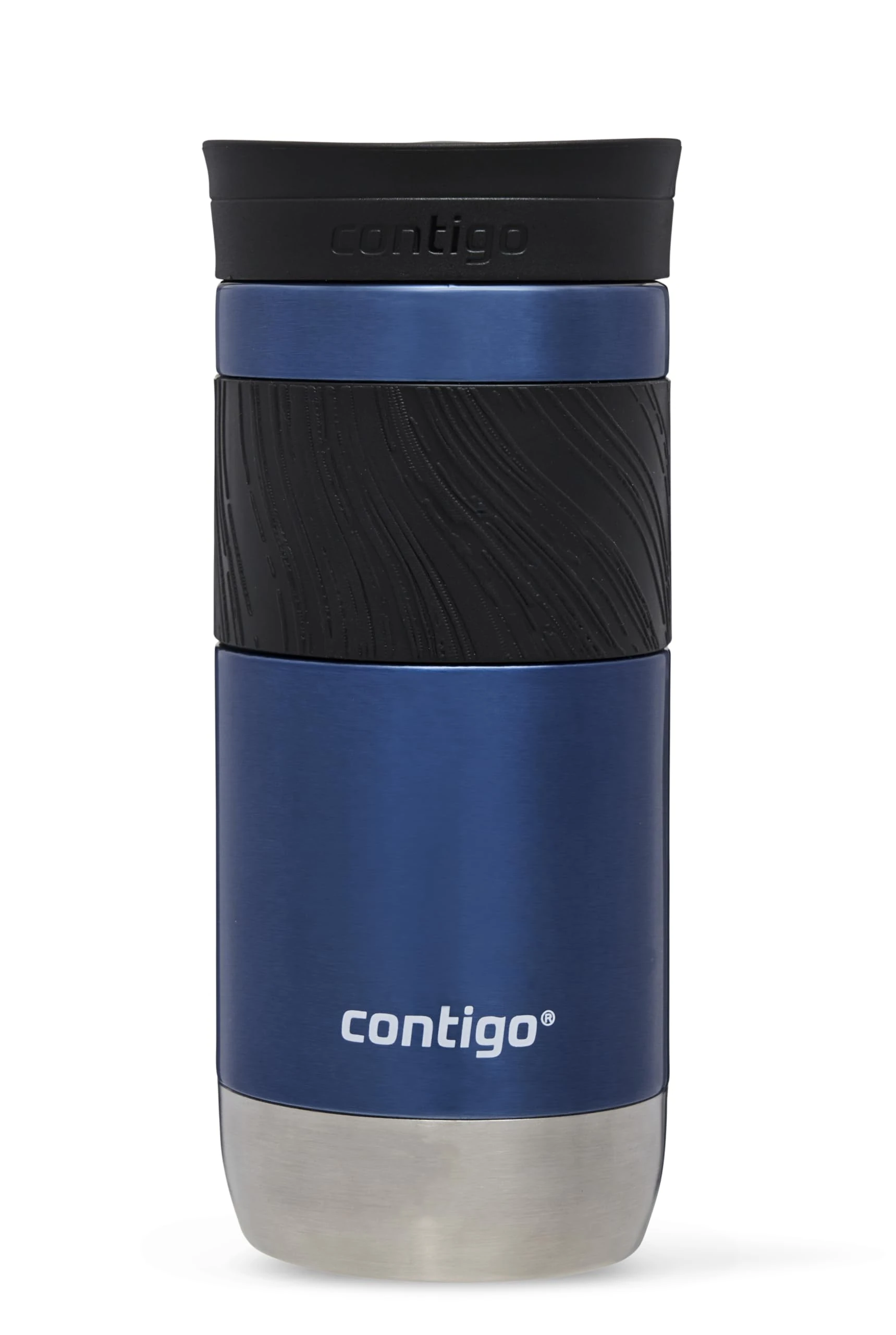 Contigo Travel Mug Byron, Stainless Steel Thermal-Mug, Coffee to go cup, 100% leakproof, Keeps hot for 7 hours, dishwasher safe lid, Blue Corn