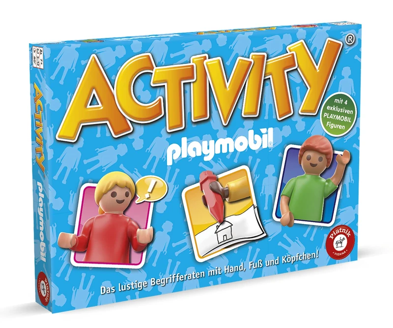 Piatnik 6685 Activity Original Playmobil Figures 6685 Activity Party Classic for Kids from 7 Years/with 4 Exclusives, Multicoloured, 39.8 x 28.2 x 5.5 cm