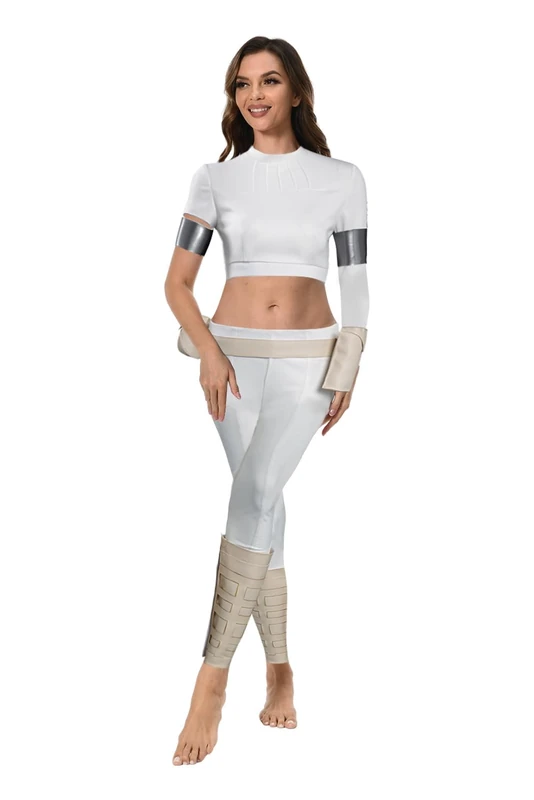 Rodwake Women's Queen Cosplay Costume - Princess Halloween Outfit, White (No Colak), Medium