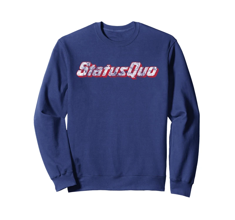Status Quo Red Logo Distressed Sweatshirt