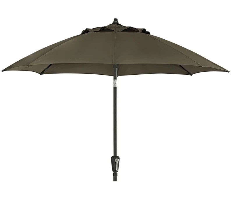 Dehner Kos Parasol Diameter 220 cm Height 227 cm Aluminium/Polyester Brown Large