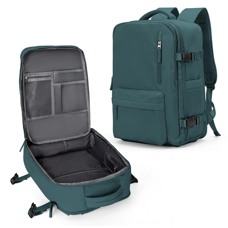 VECAVE Travel Backpack for Women Airline Approved Carry On Backpack, G-peacock Blue, S, Laptop Backpack