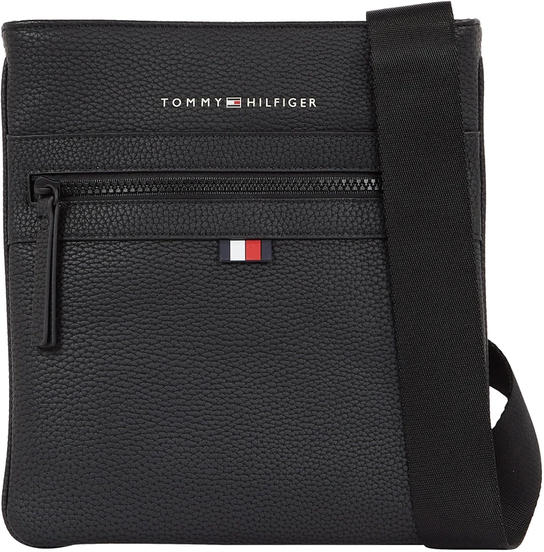 Tommy Hilfiger Men’s Essential PU Small Crossover Bag, Black (Black), One Size