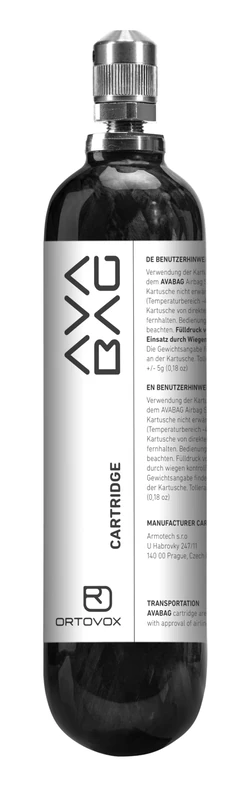 ORTOVOX AVABAG Cartridge Carbon Airbag Cartridge, Adults Unisex, Black (Black), One Size