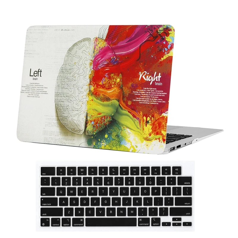 for MacBook Air 13.6 inch Case 2022 2023 2024 2025 Release M4 A3240 M3 A3113 M2 A2681 with Touch ID, Plastic Laptop Hard Shell Case & Keyboard Cover for M4 M3 M2 MacBook Air 13.6, Brain