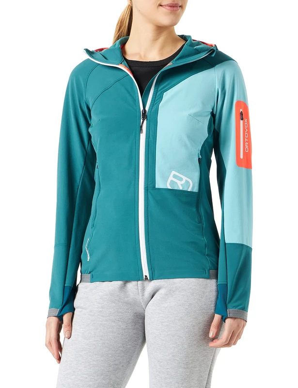 ORTOVOX 60277-60801 Berrino Hooded Jacket W Jacket Women's Pacific Green Size M