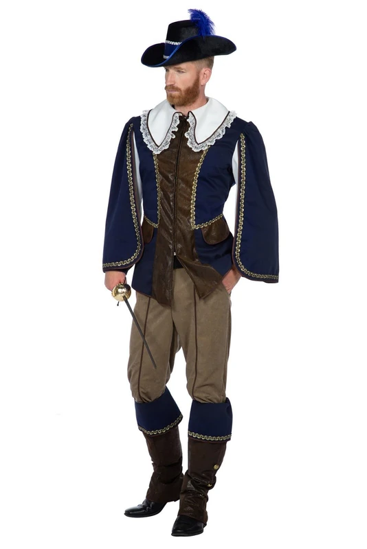 WILBERS & WILBERS 330447 Musketeer Costume Aramis for Men, Jacket and Trousers, Historical Outfit for Carnival, Theme Party - Image 1