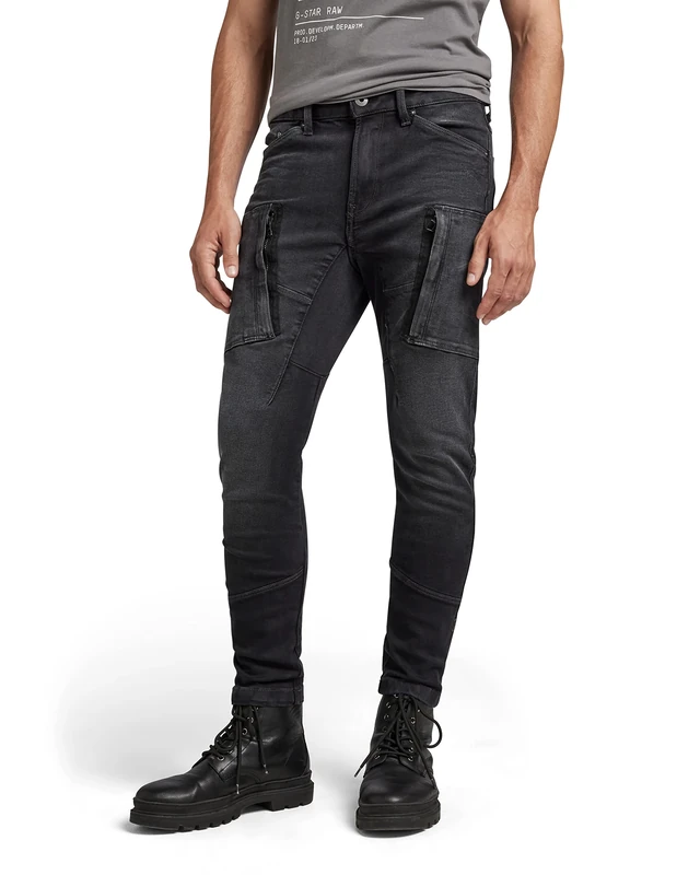 G-Star Men's Denim Cargo 3D Skinny Jeans, Grey (worn in black onyx D22075-C910-C942), 29W / 32L