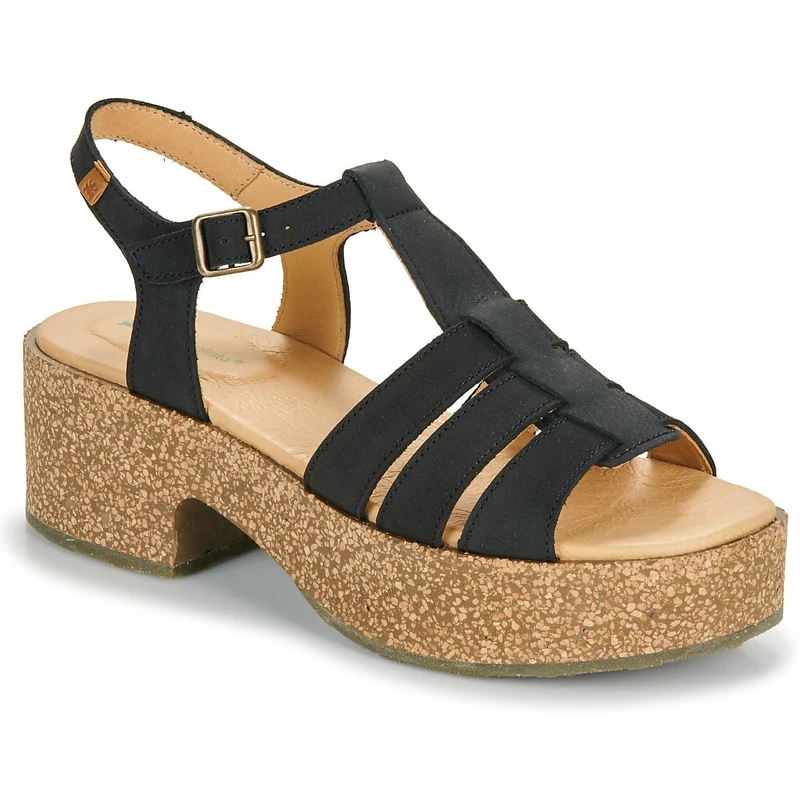 El Naturalista ARBEQUINA, Women's Heel Sandal, Black, 38 EU, Black/White, 5 UK - Image 1