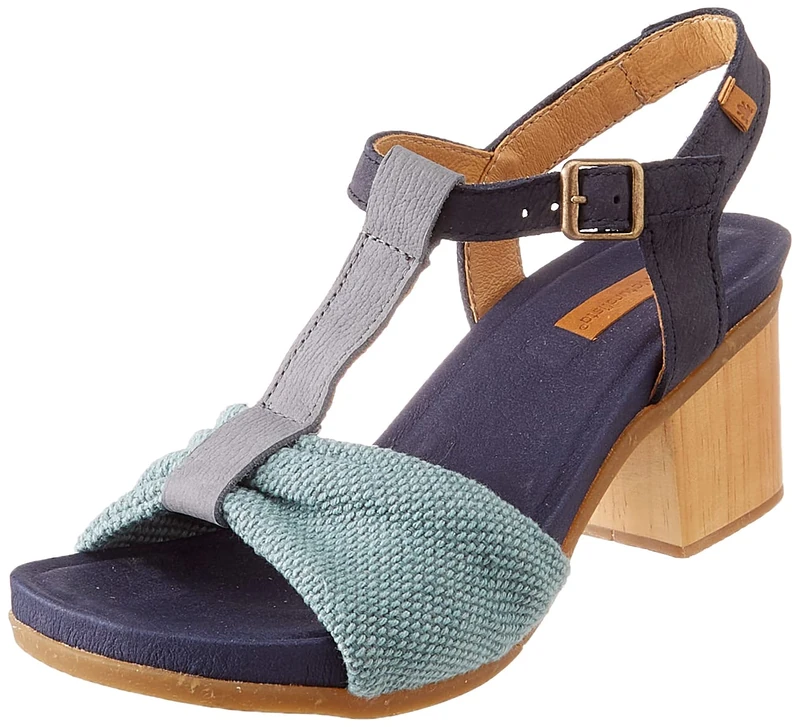 El Naturalista Women's Deba Heeled Sandal, Aqua, 3 UK