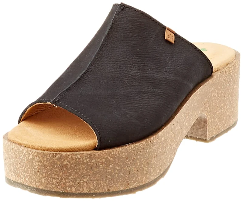 El Naturalista Women's Arbequina Heeled Sandal, Black/White, 7 UK