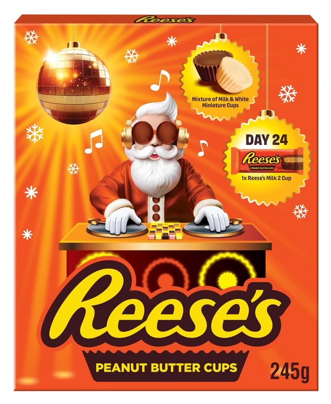 Reese's Advent Calendar, Milk Chocolate and Peanut Cups Miniatures, 245g