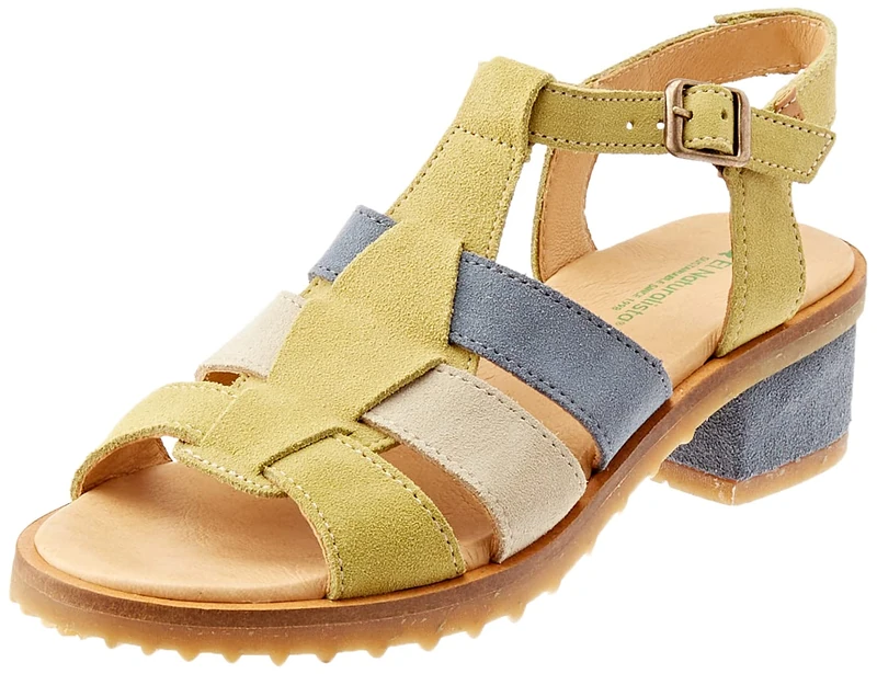 El Naturalista Women's Sabal Heeled Sandal, Multi Herbal, 7 UK