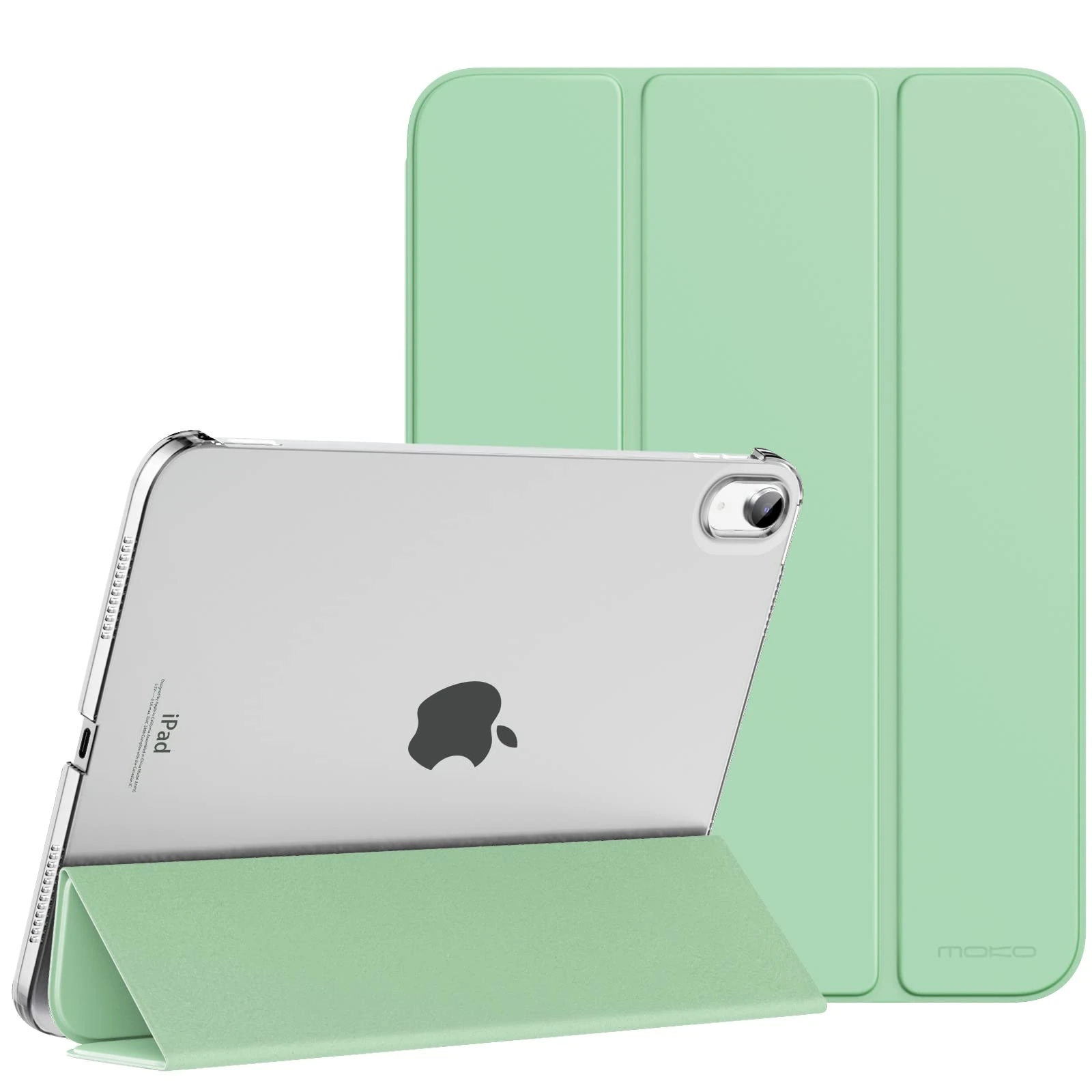 MoKo Case for New iPad (A16) 11th Generation 2025/ 10th Generation 2022, iPad 11 inch/ 10.9 inch Case with Soft TPU Translucent Frosted Back Cover, Auto Wake/Sleep, Support Touch ID, Green