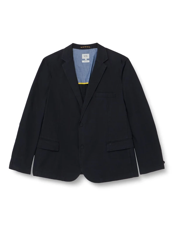 camel active Men's Jacket with Light Waffle Structure, darkblue, 48L