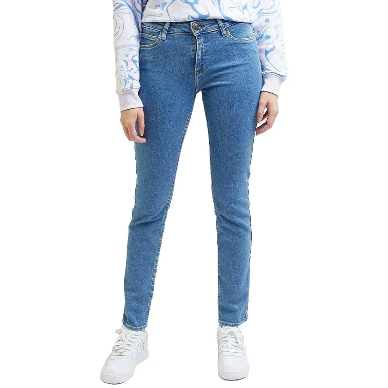 Lee Women's Elly Jeans, Shredder Blue, 29W x 31L