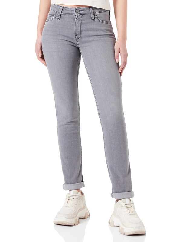 Lee Women's Elly Jeans, Grey Veil, 24W x 31L