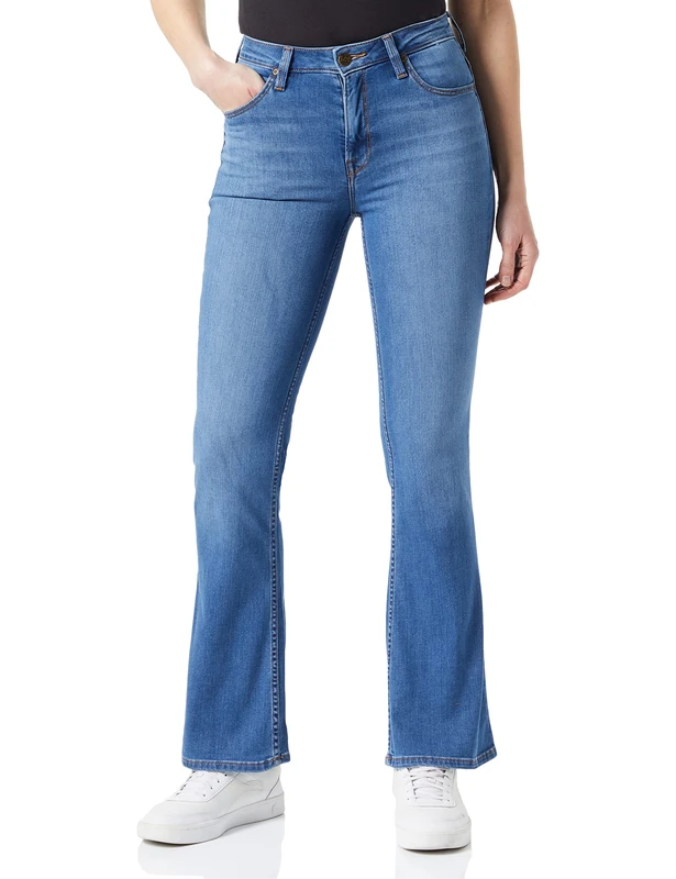 Lee Women's Breese Boot Jeans, Fresh MID Worn in, 28W / 33L