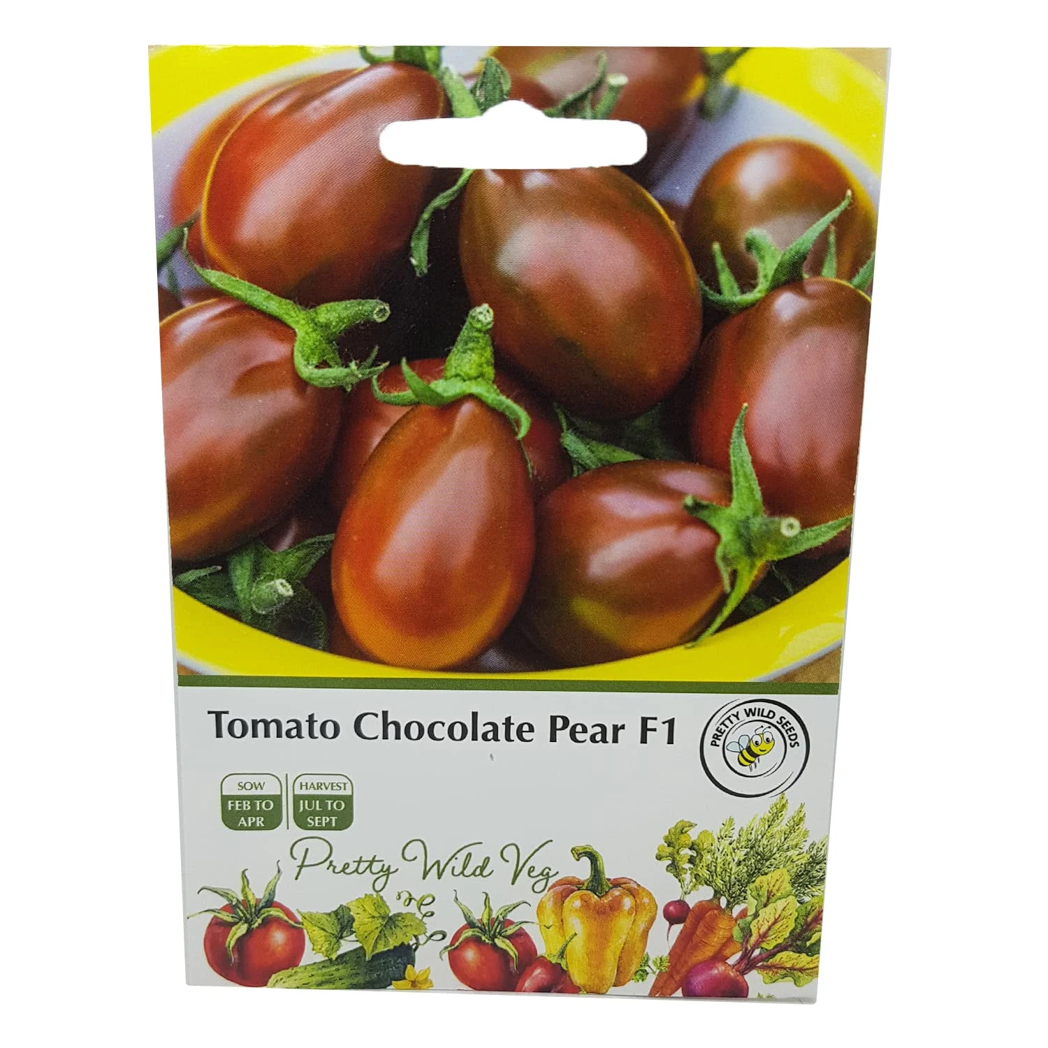 Tomato Chocolate Pear F1 Seeds in Pictorial Packet from a UK Seller