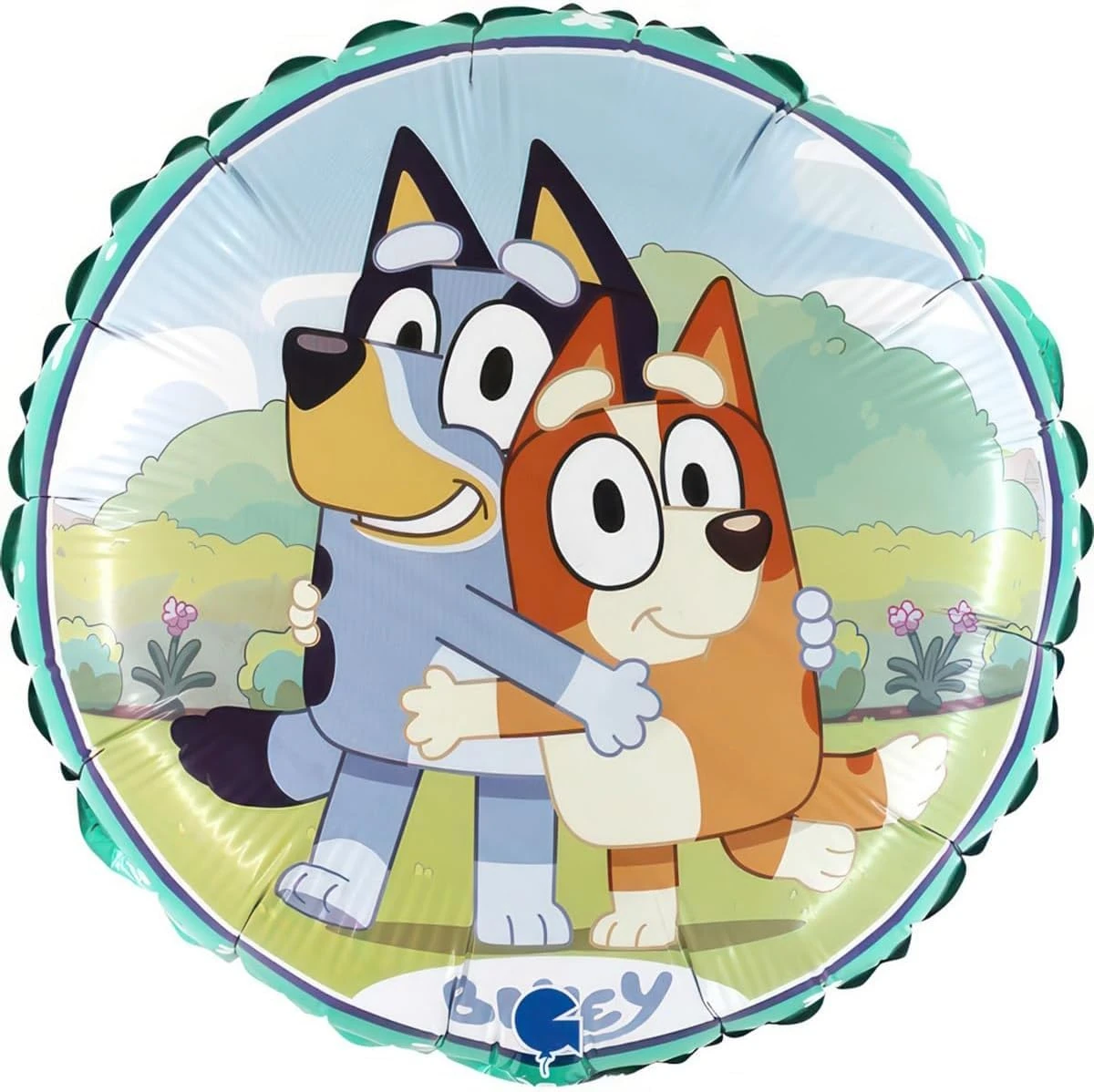 Grabo Bluey Round Balloon, 18 Inches, Blue, 1 Count, Self Sealing, Children, Unisex-Kids, Birthday