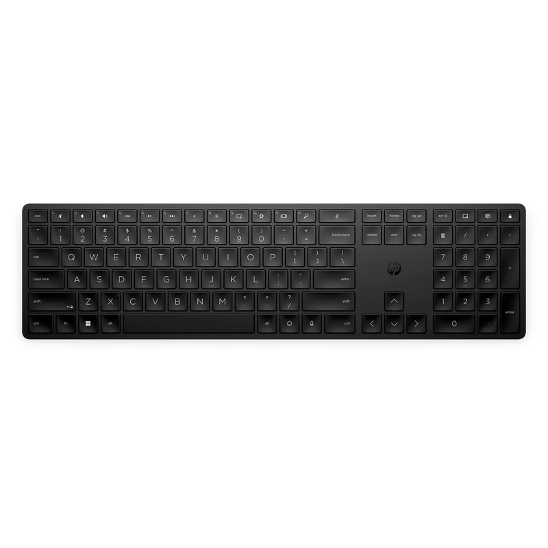 HP 450 Programmable Wireless Keyboard with 20+ Programmable Keys | Adjustable Incline | 20+ month Battery Life | Made from 60% Recycled Materials | Black