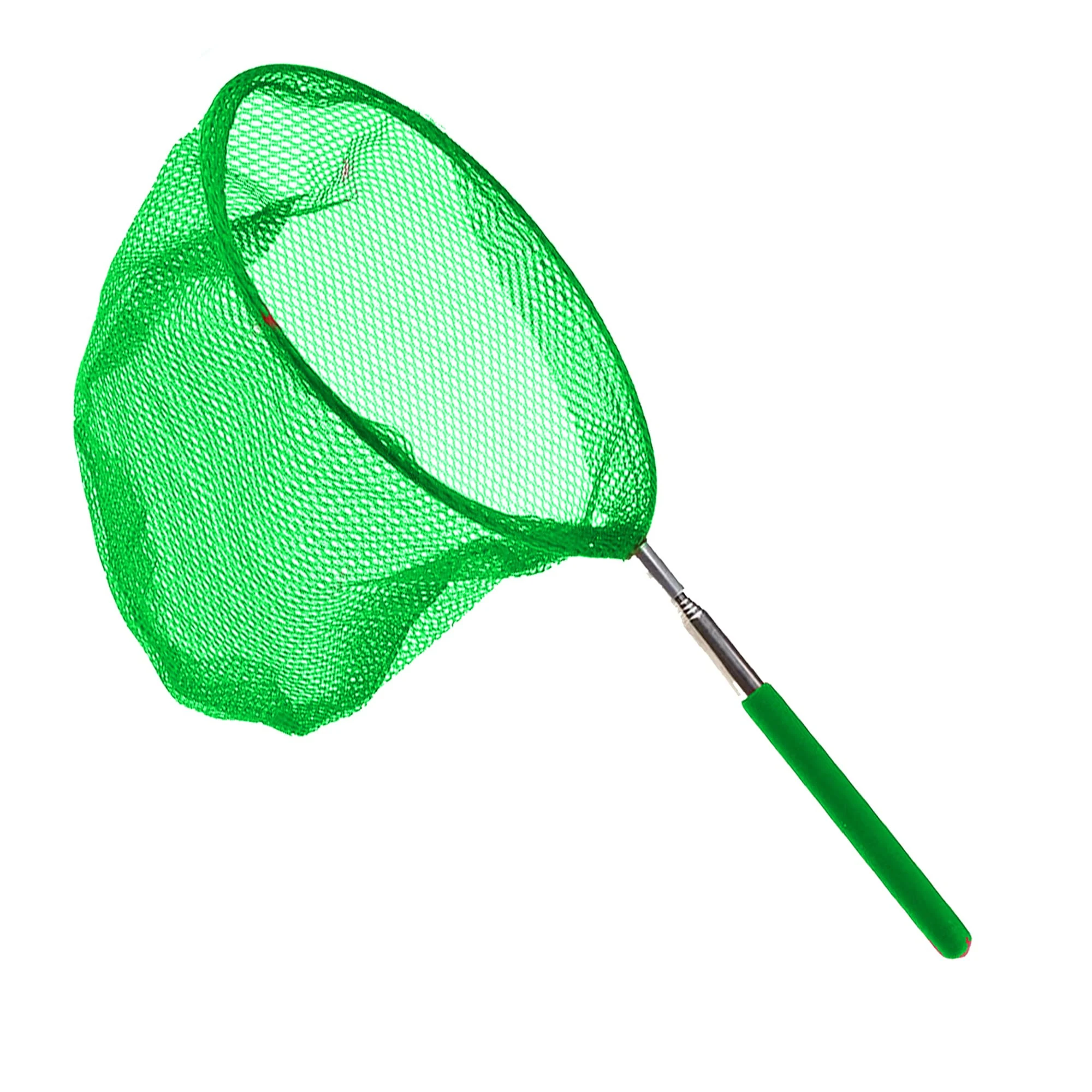 D.A.Y. Republic 27” Kids Extendable Fishing Mesh Net Butterfly Bug Insect Fish Crab Catcher with Telescopic Handle Garden Pond Toy, Ideal present for Children Extendable from 36cm to 68cm (Green)