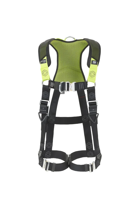 Miller H500 Full Body Harness Industry Comfort IC6 Model with Back & Front D-Rings, Auto Quick-Release Leg & Chest Buckles, Lightweight, Breathable, Suitable for Construction, Size 1, 1036081