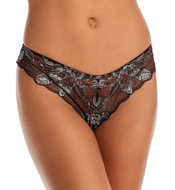 Cosabella Women's Paradise Thong, Shades of Gray, XL