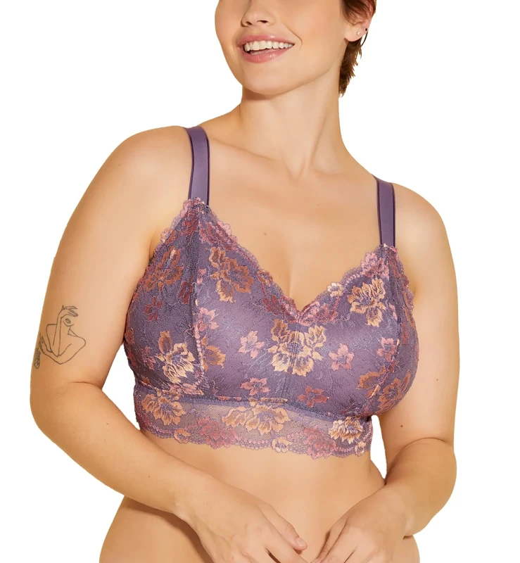 Cosabella Women's Savona Super Curvy Bralette, Himalayan Sky/ Rampur Sunset, M