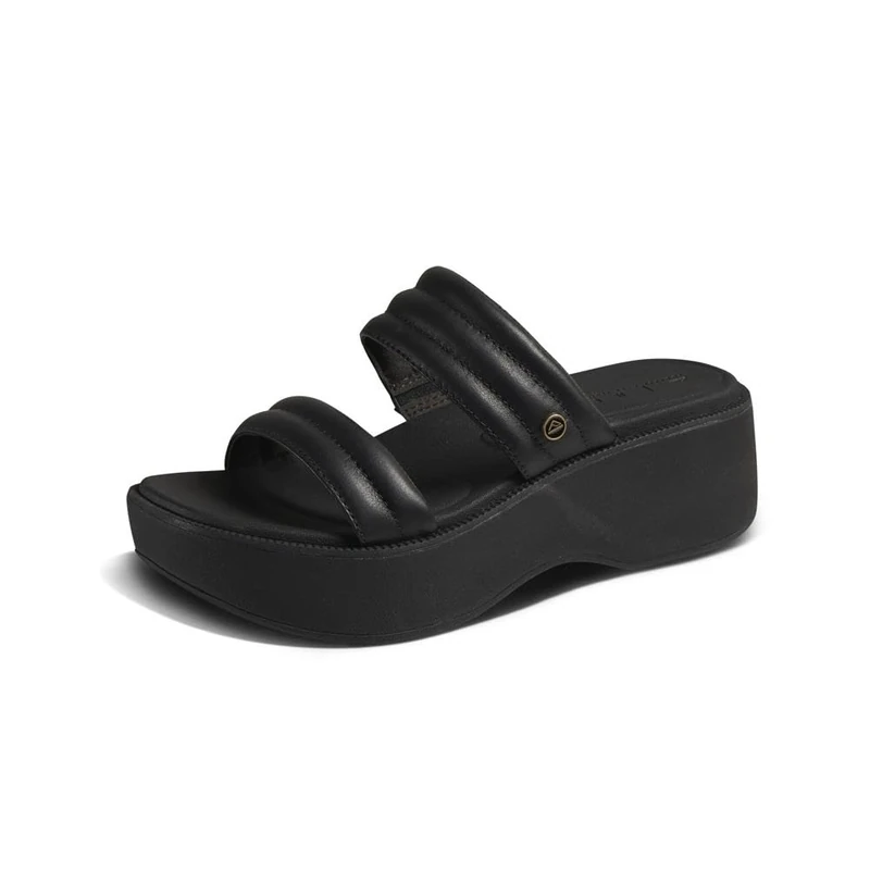 Reef Women's Lofty Lux Hi Slide Sandal, Black, 5.5 UK