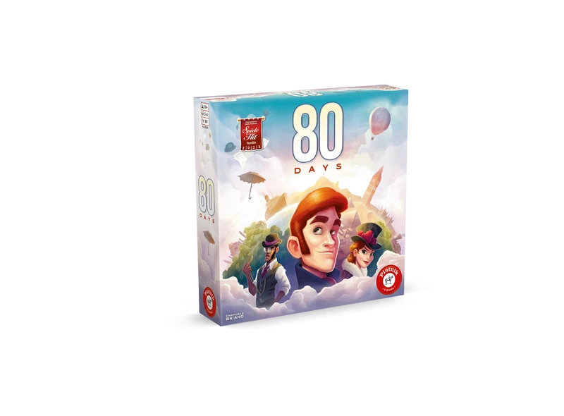Piatnik 6683-80 days; in the tracks of Phileas Fogg, in 80 days around the world; there are many exciting adventures and at the same time the fastest progress